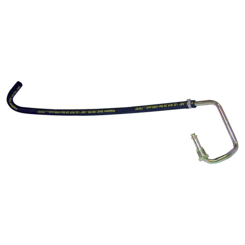 Crown Automotive 52003782 Power Steering Return Hose for 1987-1989 XJ Cherokee, MJ Comanche w/ 4.0L Engine - Black, Zinc Metal, Rubber