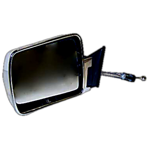 Crown Automotive 55034121 Left Manual, Remote, Manual Folding Mirror for 84-96 Jeep XJ Cherokee & 86-92 Jeep MJ Comanche; Chrome Finish