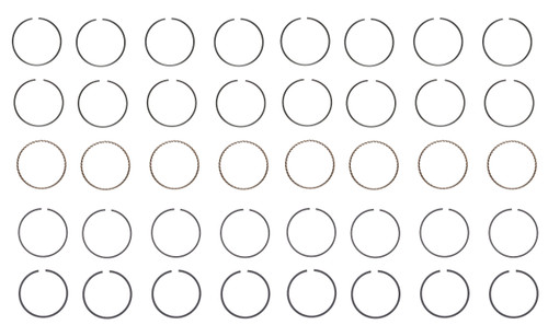Enginetech M10118-065 Premium .065" Oversize Piston Ring Set for 1962-2003 Chevy Ford Chrysler 4.4L-6.6L V8 - Complete Engine Ring Set