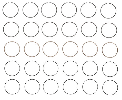 Enginetech C10236-100 Premium 1.00mm Oversize Piston Ring Set for 1989-1998 Dodge 5.9L 359ci I6 - Complete Engine Ring Set