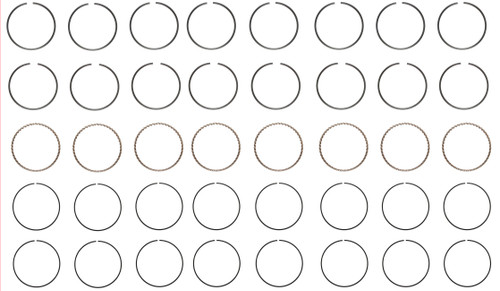 Enginetech M92218-STD Premium Standard Piston Ring Set for 2011-2016 Ford 5.0L 302ci V8 - Complete Engine Ring Set - Sized by Bore