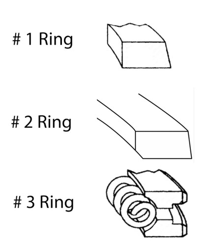 Enginetech R96826-100 Cast 1.00mm Oversize Piston Ring Set for 1982-1987 Ford Lincoln Mercury 3.8L 232ci V6 - Complete Engine Ring Set