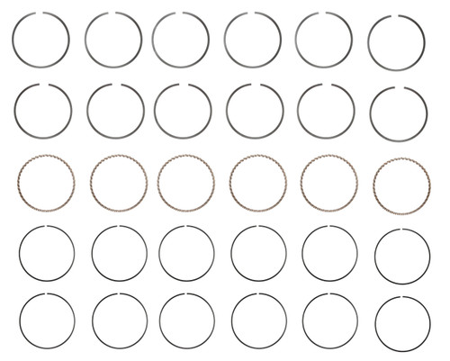 Enginetech R34056-STD Cast Standard Piston Ring Set for 1960-1987 Dodge Chrysler Plymouth 2.8L-3.7L 170-225ci I6 - Complete Engine Ring Set