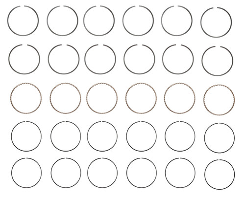 Enginetech R36856-040 Cast .040" Oversize Piston Ring Set for 1963-1983 Ford 3.3L/4.1L 200-250ci I6 - Complete Engine Ring Set