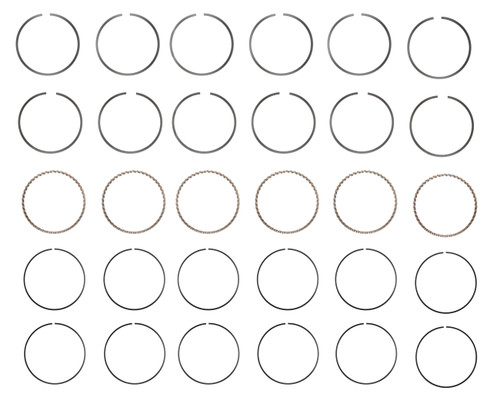 Enginetech R89166-100 Cast 1.00mm Oversize Piston Ring Set for 1987-1995 Chevy Buick Oldsmobile 2.8L/3.1L V6 - Complete Engine Ring Set
