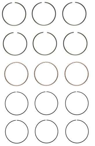 Enginetech C74123-.50 Premium .50mm Oversize Piston Ring Set for 1989-2000 Chevy Geo 1.0L 61ci I3 - Complete Engine Ring Set