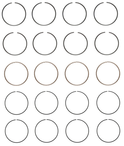 Enginetech M40558-STD Premium Standard Piston Ring Set for 1961-1976 Ford Mercury 5.9L-6.7L 360-410ci V8 - Complete Engine Ring Set