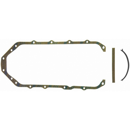 Fel-Pro OS 30411 C Oil Pan Gasket Set for 1980-1985 Jeep/Buick/Chevrolet - Blue Stripe cork-rubber - fits Cherokee, Wagoneer, Century,