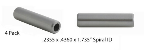 Valve Guides: Set of 4 - .2355 x .4360 x 1.735 - Iron Spiral Reamed - GD8556