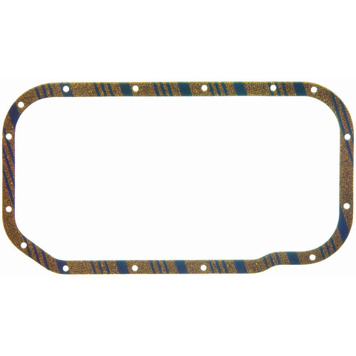 Fel-Pro OS 30655 C Oil Pan Gasket Set for 1992-1996 Dodge/Eagle/Plymouth 1.8L L4 - Blue Stripe cork-rubber - fits Colt, Summit, Mirage,