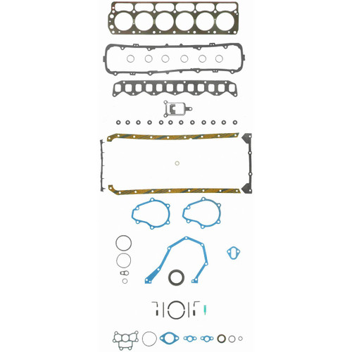 Fel-Pro OS 30408 C Oil Pan Gasket Set for 1968-1989 Ford/Lincoln/Mercury - Blue Stripe cork-rubber - fits C600, C700, C800, F600