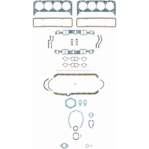 Fel-Pro Full Gasket Set 260-1016 for 1970-1980 Chevrolet/GMC/Pontiac 6.6L 6.5L (Bel Air, Biscayne, Brookwood, C10)