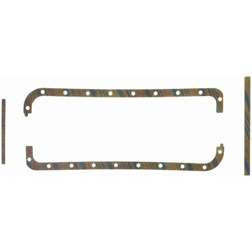Fel-Pro OS 10040 C Oil Pan Gasket Set for 1951-1965 Excalibur/Packard/Studebaker - Blue Stripe cork-rubber - fits Phaeton, Hawk, Packard,