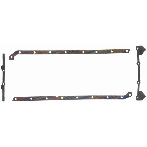 Fel-Pro OS 12705 C-1 Oil Pan Gasket Set for 1960-1987 Fargo/Chrysler/Dodge - Blue Stripe cork-rubber - fits A108 Van, A100 Van, D100 Panel