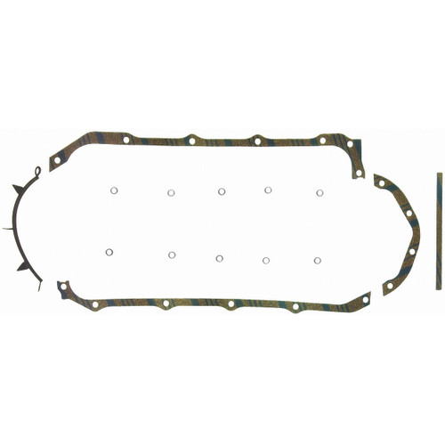Fel-Pro OS 30191 C-3 Oil Pan Gasket Set for 1958-1976 Buick/Stutz/GMC - Blue Stripe cork-rubber - fits LeSabre, Blackhawk, M300, 350-8