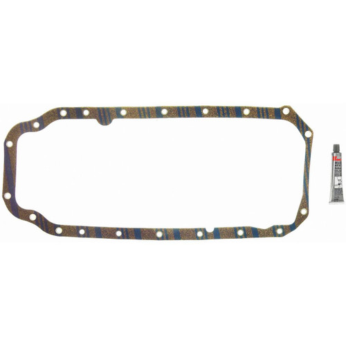 Fel-Pro OS 30513 C Oil Pan Gasket Set for 1982-1985 Cadillac 4.1L V8 - Blue Stripe cork-rubber - fits DeVille, Eldorado, Fleetwood, Seville