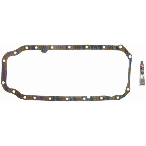 Fel-Pro OS 30513 C Oil Pan Gasket Set for 1982-1985 Cadillac 4.1L V8 - Blue Stripe cork-rubber - fits DeVille, Eldorado, Fleetwood, Seville