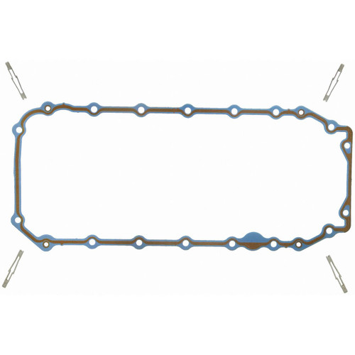 Fel-Pro OS 30525 T Oil Pan Gasket Set for 1985-1995 Cadillac 4.1L 4.5L 4.9L V8 - PermaDryPlus rigid carrier - fits Commercial Chassis,