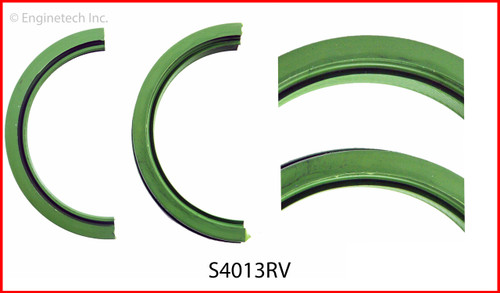 Enginetech S4013RV | Reverse Rotation Main Seal for Marine Fits Chevrolet 2-Piece Viton Offset Dbl Lip