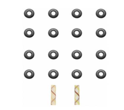 Fel-Pro SS 72802 Valve Stem Seal Set for 1993-2005 Kia/Ford/Mercury - high-temperature rubber - fits Sephia, Spectra, Sportage, Escort