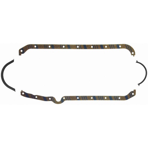 Fel-Pro OS 5197 C-5 Oil Pan Gasket Set for 1975-1980 Checker/Buick/Chevrolet - Blue Stripe cork-rubber - fits Marathon, Century, LeSabre,