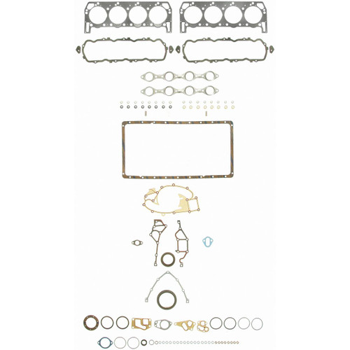Fel-Pro 260-1672 Full Gasket Set for 1983-1988 Ford/International 6.9L V8 - fits E-250 Econoline Club Wagon, E-350 Econoline, E-350