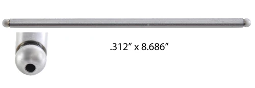 Enginetech EPR103B Push Rod - 4-Pack for 1961-1987 Buick Cadillac Chevrolet 98 Bonneville Caballero Calais 3.2L 8.686" OAL
