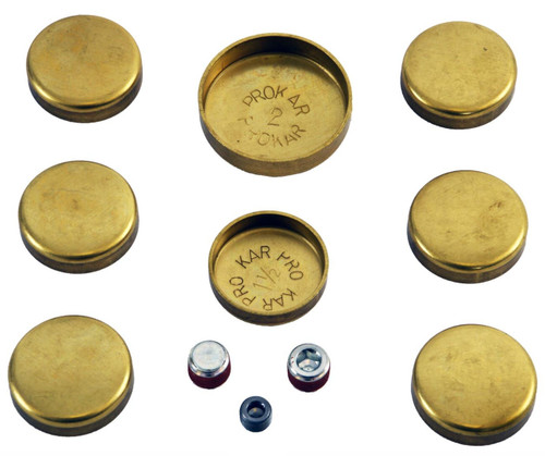 Enginetech PK30B Brass Freeze Plug Set for 1974-1986 Ford/Mercury Aerostar/Bobcat/Bronco II/Capri 2.8L - Engine Expansion Plug Kit