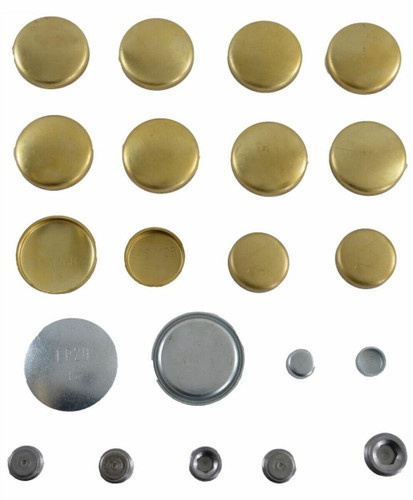 Enginetech PK14B Brass and Steel Freeze Plug Set for 1955-2003 Chrysler/Dodge/Jeep 4.9L-5.9L - Engine Expansion Plug Kit