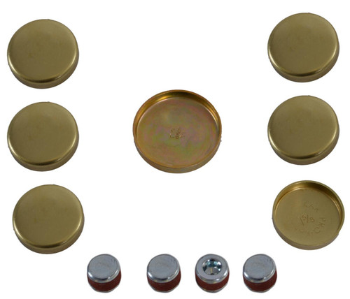 Enginetech PK114B Brass Freeze Plug Set for 1959-1978 Chrysler/Dodge/Plymouth 6.7L-6.6L - Engine Expansion Plug Kit