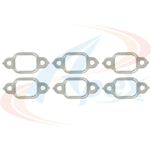 Apex Exhaust Manifold Gasket Set AMS11551 for 1989-1998 Dodge 5.9L L6 (D250, D350, Ram 2500, Ram 3500)