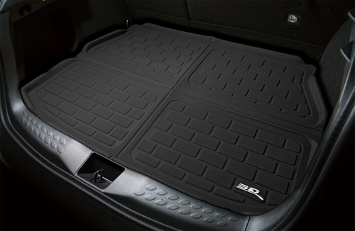 Kagu Black Cross Fold Cargo Liner for Tesla Model X Behind 2nd Row by 3D Maxpider