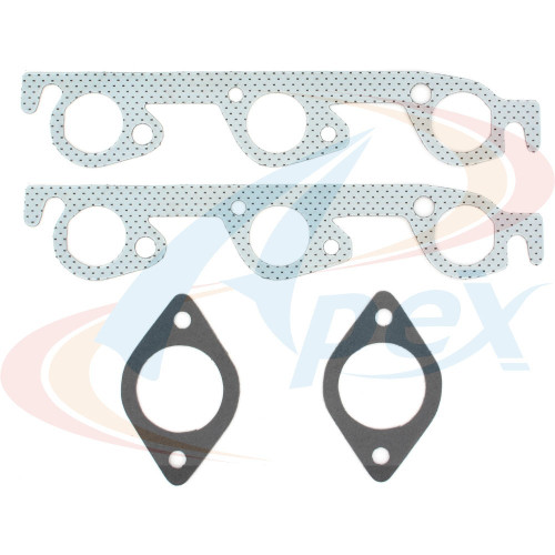 Apex Exhaust Manifold Gasket Set AMS2302 for 1990-2010 Chrysler/Dodge/Eagle 3.3L 3.8L V6 (Concorde, Grand Voyager, Imperial, New Yorker)