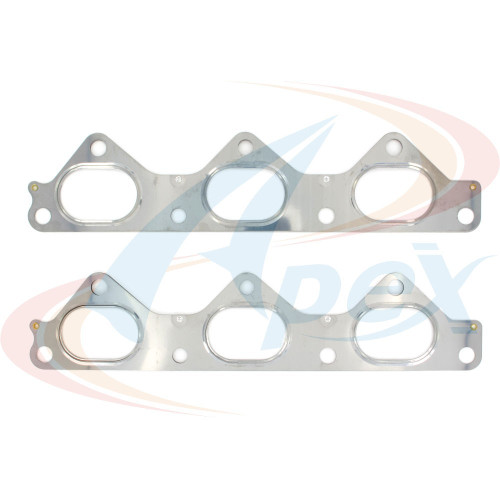 Apex Exhaust Manifold Gasket Set AMS2181 for 1991-2006 Dodge/Hyundai/Kia 3.0L 3.5L V6 (Stealth, Santa Fe, XG300, XG350)
