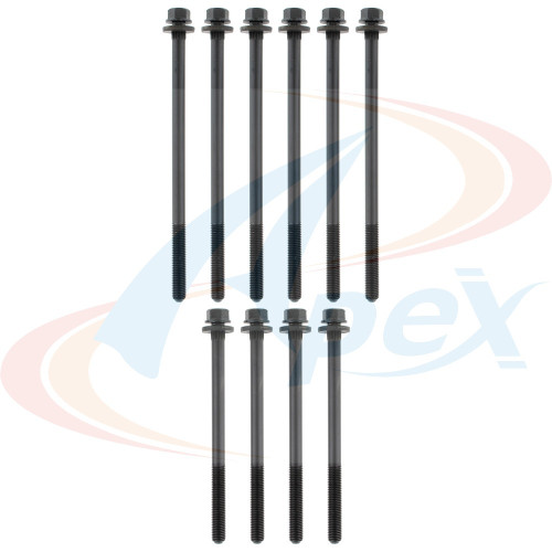 Apex Cylinder Head Bolt Set AHB1103 for 1995-2005 Chrysler/Dodge/Plymouth 2.0L L4 (Cirrus, Neon, Stratus, Breeze)
