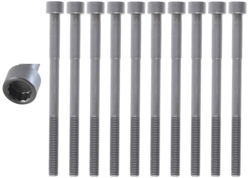 Enginetech HB200 TTY Head Bolt Set for 1998-2008 Pontiac/Toyota Celica/Corolla/MR2 Spyder/Matrix 1.8L - Torque-to-Yield, Single Use