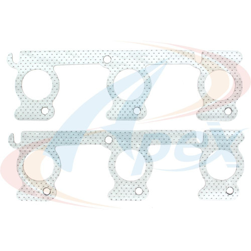 Apex Exhaust Manifold Gasket Set AMS4253 for 1996-2008 Ford/Mazda/Mercury 3.0L V6 (Aerostar, Ranger, Taurus, Windstar)