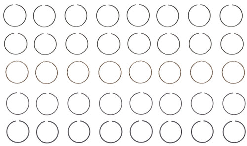 Premium Moly Piston Ring Set Compatible With Chevy L86/L87 6.2L - Standard Size