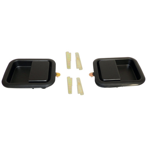 Crown Automotive 55076222K Exterior Door Handle Set Front Left & Right Outer - Fits 1981-1906 Jeep CJs, YJ, TJ