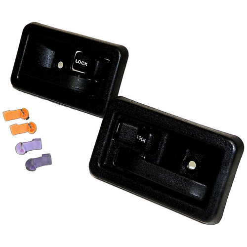 Crown Automotive 55176476K Interior Door Handle Set Front Left & Right Inner - Fits 1982-2006 Jeep CJs, YJ, TJ