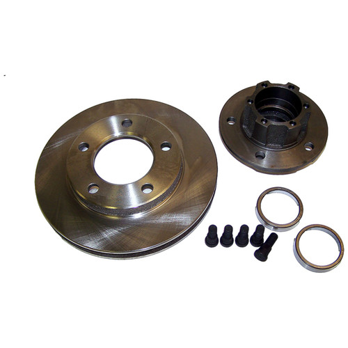 Crown Automotive J5356183 Disc Brake Rotor and Hub Assembly Front Left or Right - Fits 1976-1978 Jeep CJ-5