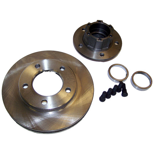 Crown Automotive J5356183 Disc Brake Rotor and Hub Assembly Front Left or Right - Fits 1976-1978 Jeep CJ-5