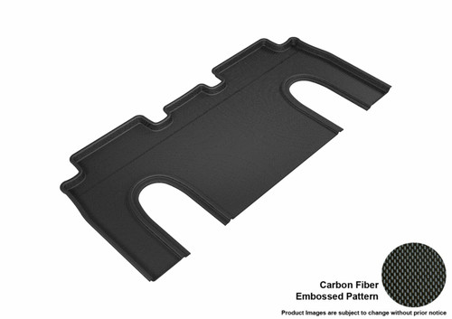 Kagu Black Second Row Floor Mats for Tesla Model X 6-Seater by 3D MAXpider