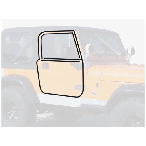 Crown Automotive 55176222MK Door Seal Kit Front Left & Right - Fits 1987-1995 Jeep YJ Wrangler