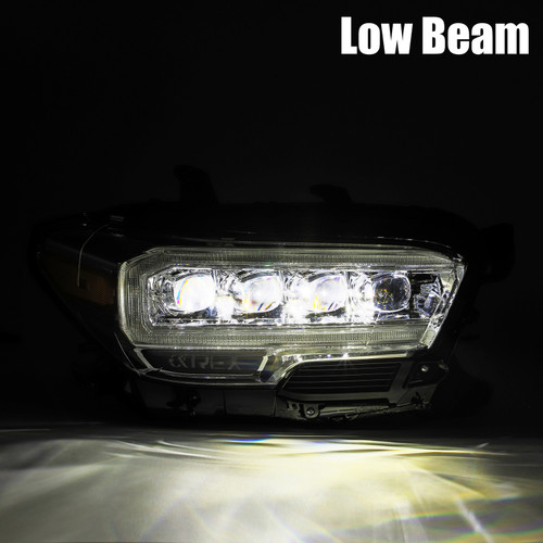 AlphaRex NOVA LED Projector Headlights in Plank Style Black with Activation Light for Toyota Tacoma