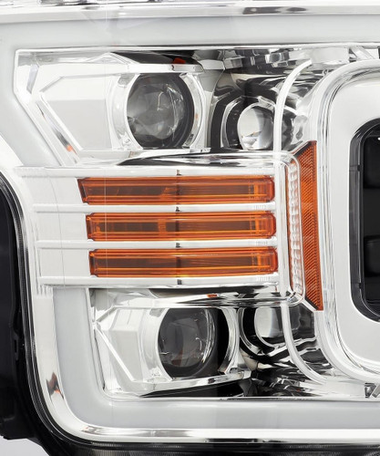 AlphaRex PRO-Series Projector Headlights in Plank Style Chrome with Activation Light and Sequential Signal for Ford F-150