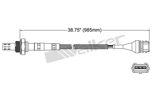 Walker Products Oxygen Sensor 250-23018 for 1987-1992 Volkswagen 1.8L (Golf, Jetta)