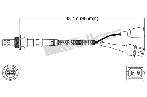 Walker Products Oxygen Sensor 250-23019 for 1983-1998 Alfa Romeo/Aston Martin/Audi 3.0L 2.5L (Milano, DB7, 4000, S6)