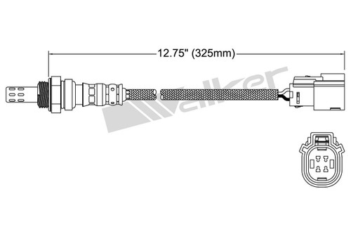 Walker Products Oxygen Sensor 250-24983 for 2011-2019 Ford/Lincoln/Mazda 3.7L 3.5L (Edge, Explorer, Flex, Fusion)