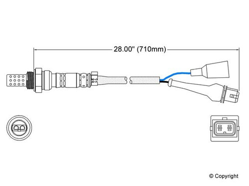 Walker Products Oxygen Sensor 250-23024 for 1983-1987 Porsche 3.2L 4.7L (911, 928)